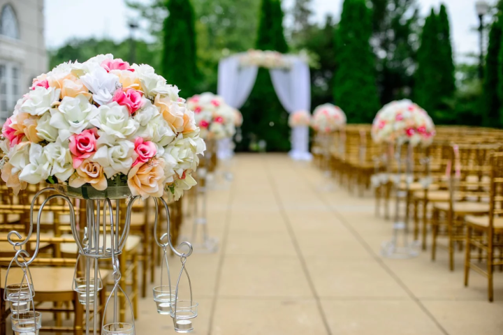 a vase of flowers on a table
