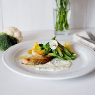 a plate of food on a table