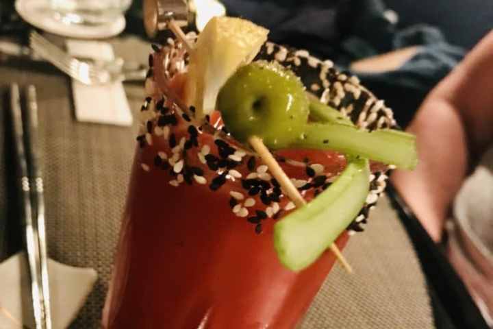 a person sitting on a plate