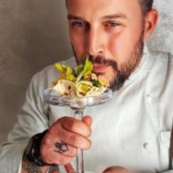 a man that is eating some food