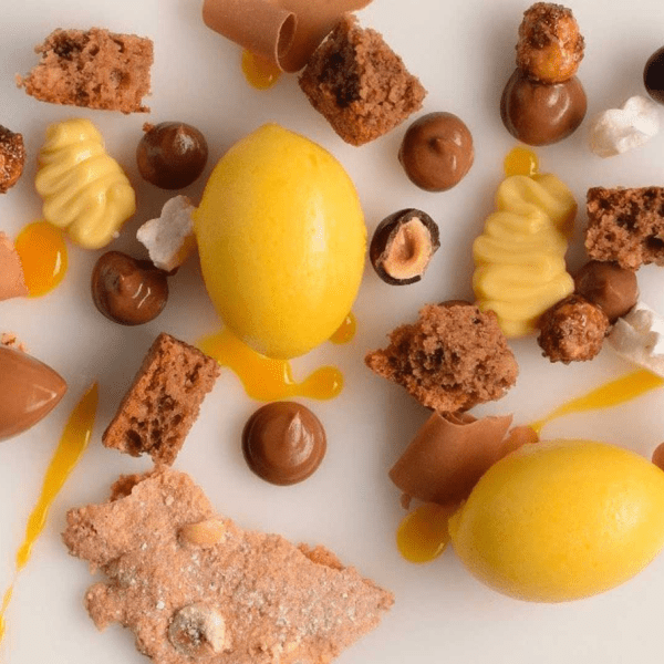 a plate of food on a table