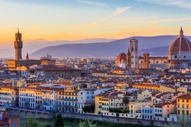 a harbor in front of a building