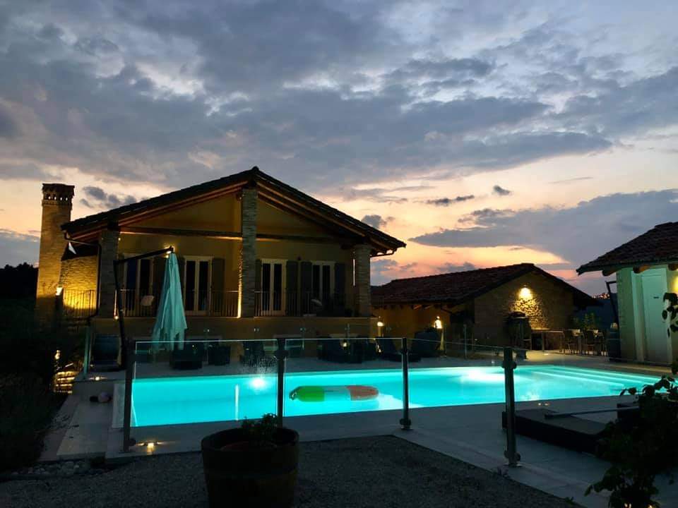 a large building in the background