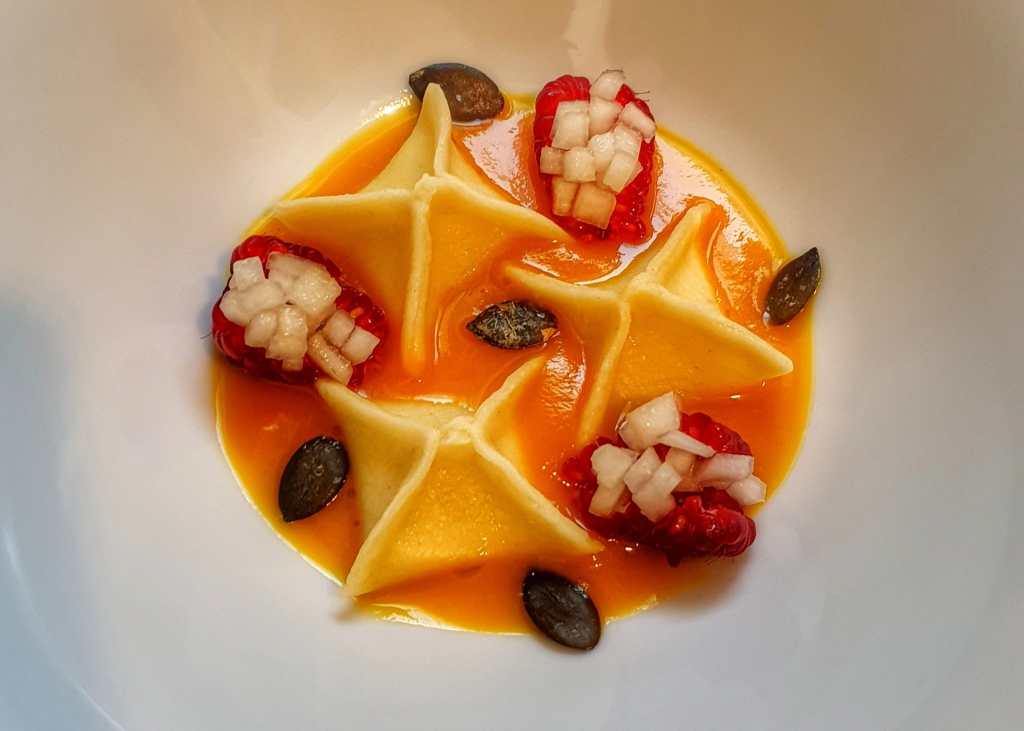 a close up of food on a plate