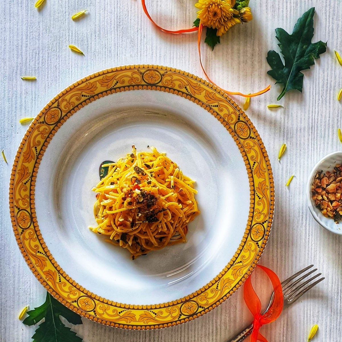 a plate of food on a table