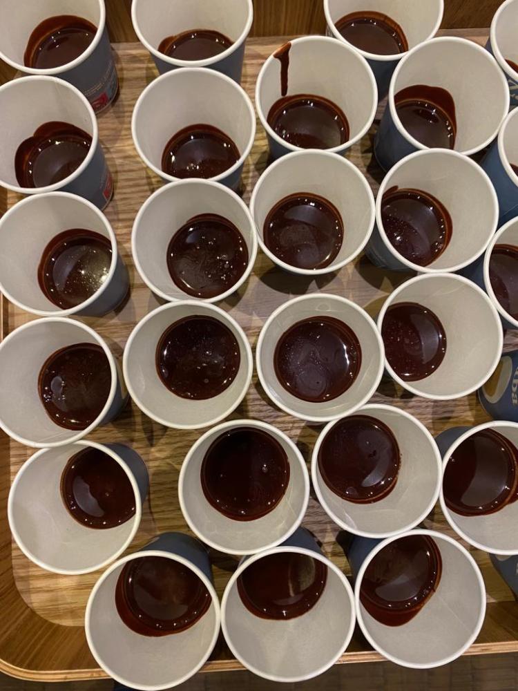 a cup of coffee on a table