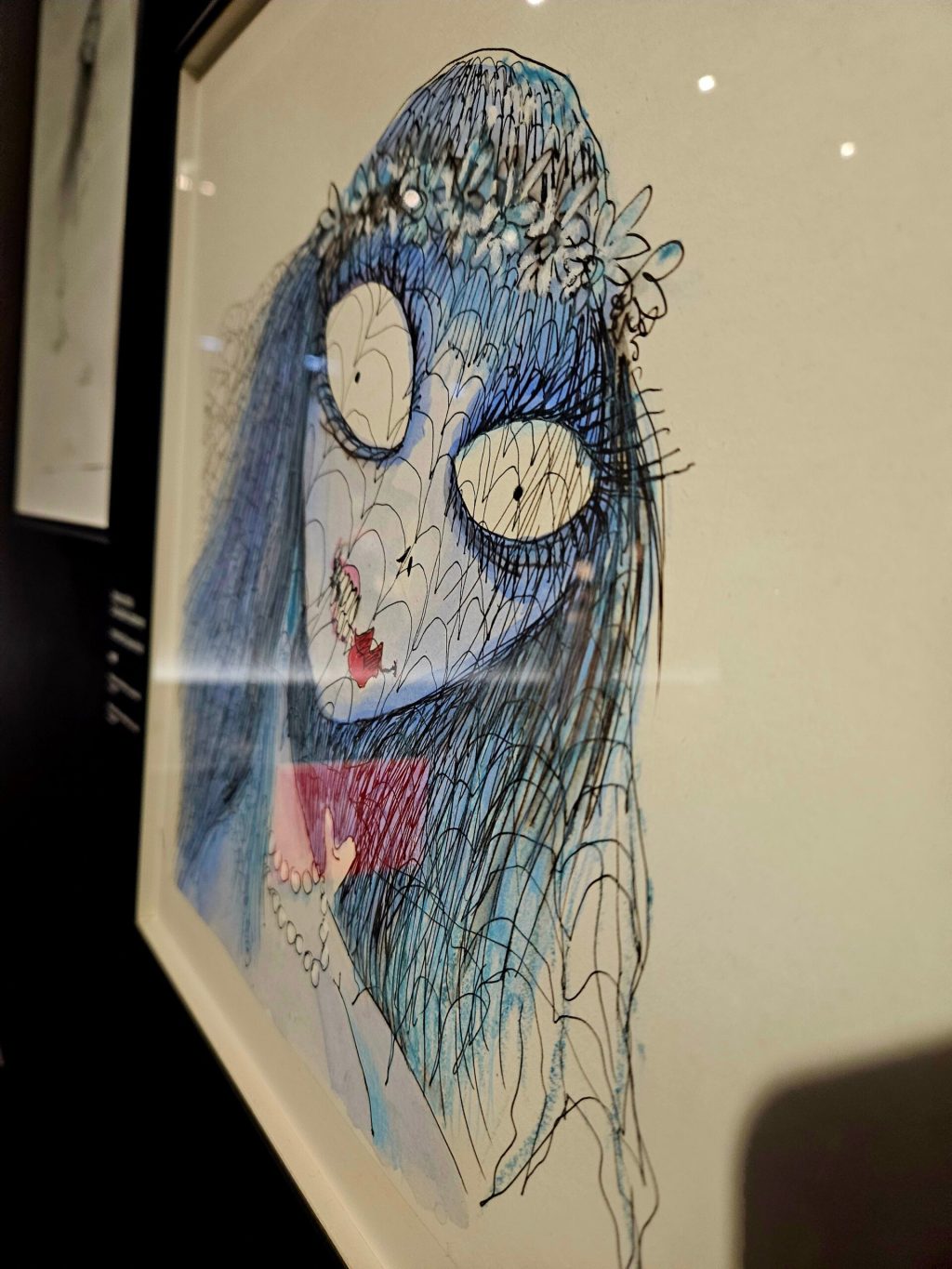 a close up of a painted wall