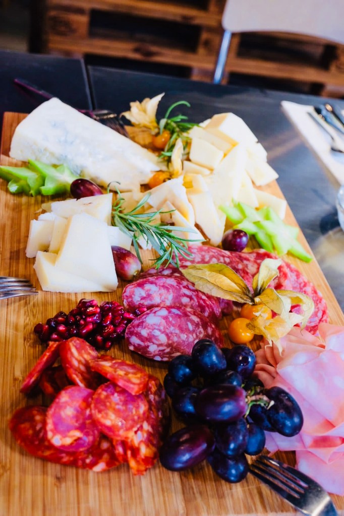 a plate of food on a table