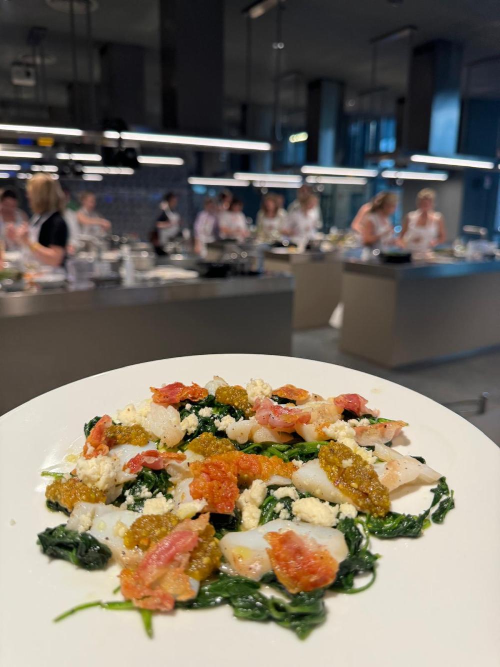 a plate of food on a table