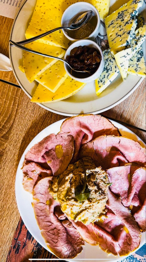 a plate of food on a table